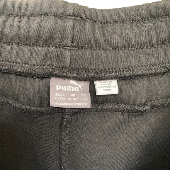 Puma Solid Women Black Sweat Pants Size XL/TTG (youth) - Picture 6 of 8